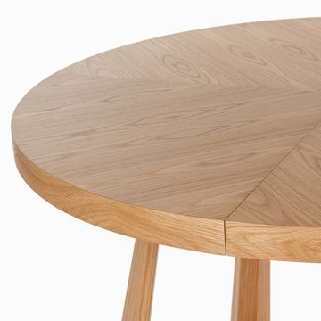 Обеденный стол Brave диаметр 120/160 круглый, деревянный, раздвижной 