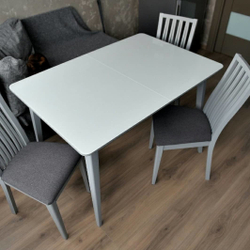 Стол обеденный Арека ПР (бук/тон венге/ножка 7) 80х120(160)