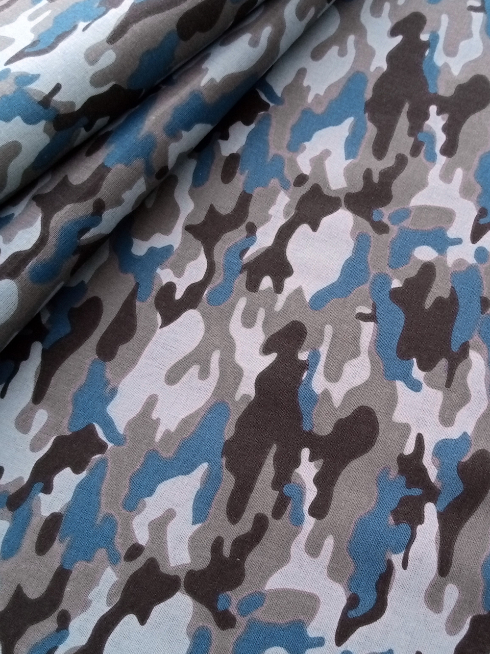 Ткань бязь плательная, рис. "Камуфляж", ширина 150 см, арт. 004