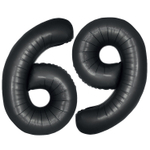 Шар фольгированный Цифра 9 101 см (Черный)