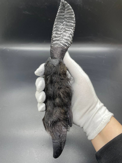 Обсидиановый нож с рукоятью копыта вепря 26 см