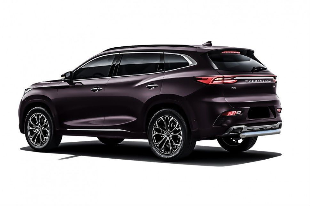 Защита заднего бампера (нержавейка) Chery Exeed TXL (2021-2023) d57