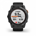 Смарт часы Garmin Fenix 7X Pro Solar Edition серый корпус c черным ремешком