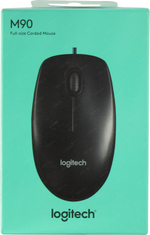 Манипулятор Logitech Mouse M90 Black <910-001795> (RTL) USB 3btn+Roll