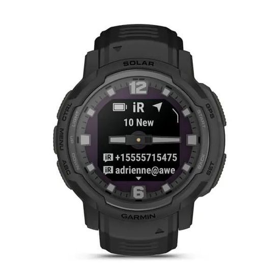 Умные часы Garmin Instinct Crossover Solar - Tactical Edition, черный