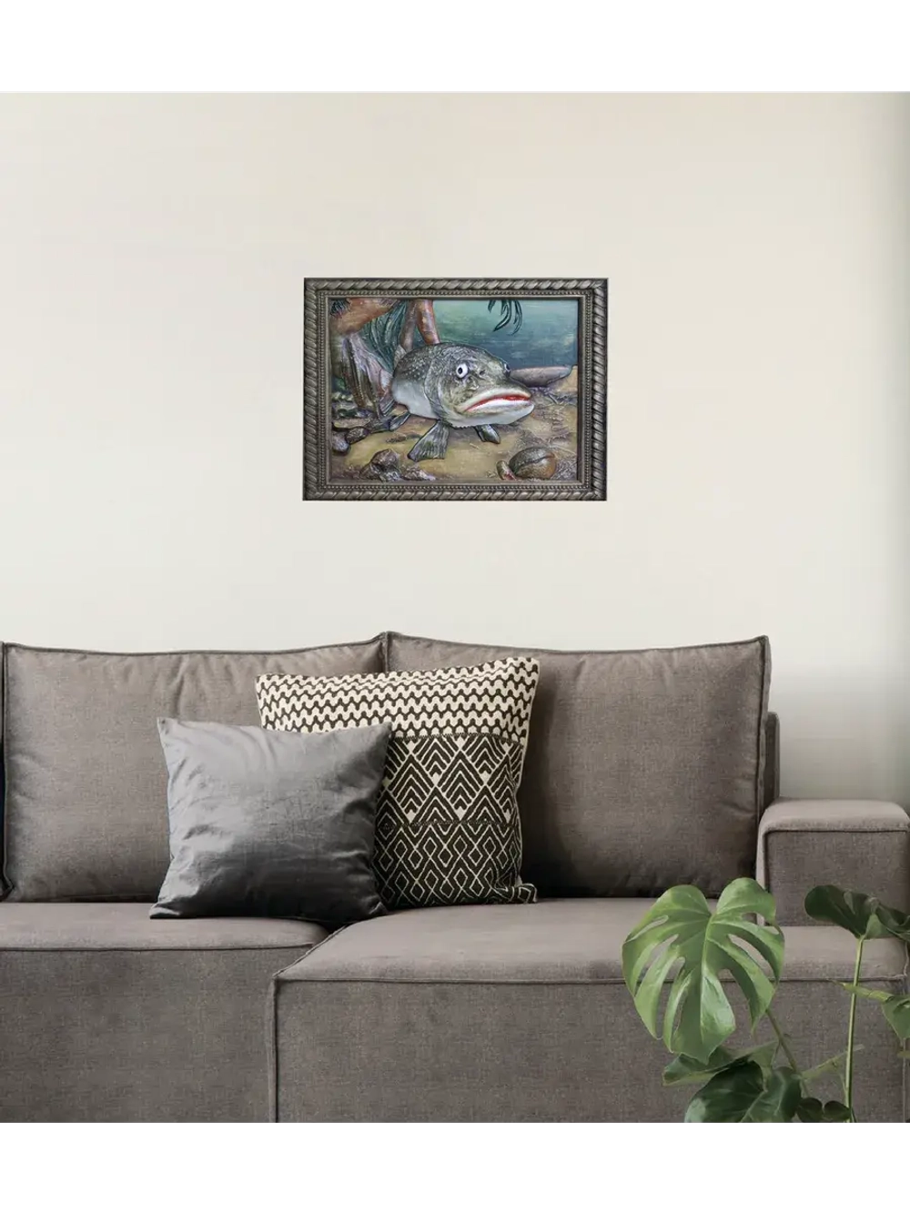 Картина деревянная "Сом" 41х30х3 см