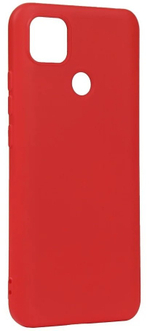 Силиконовый чехол с микрофиброй для Xiaomi Redmi 9C red DF