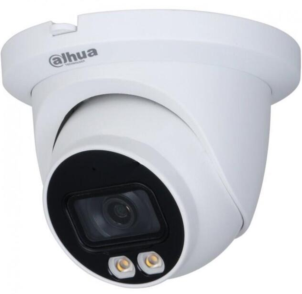 DH-IPC-HDW3449TMP-AS-LED-0280B, Уличная купольная IP-видеокамера Full-color с ИИ. 4Мп