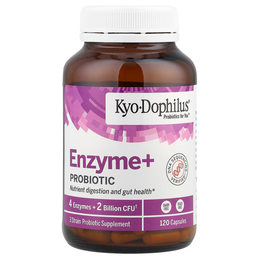 Kyolic, Kyo-Dophilus®, фермент и пробиотик, 2 млрд КОЕ, 120 капсул (1 млрд КОЕ на капсулу)