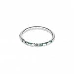 Кольцо вплавленные камни, зелёные