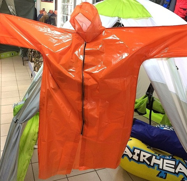 Плащ от дождя на Молнии Синий 100микрон