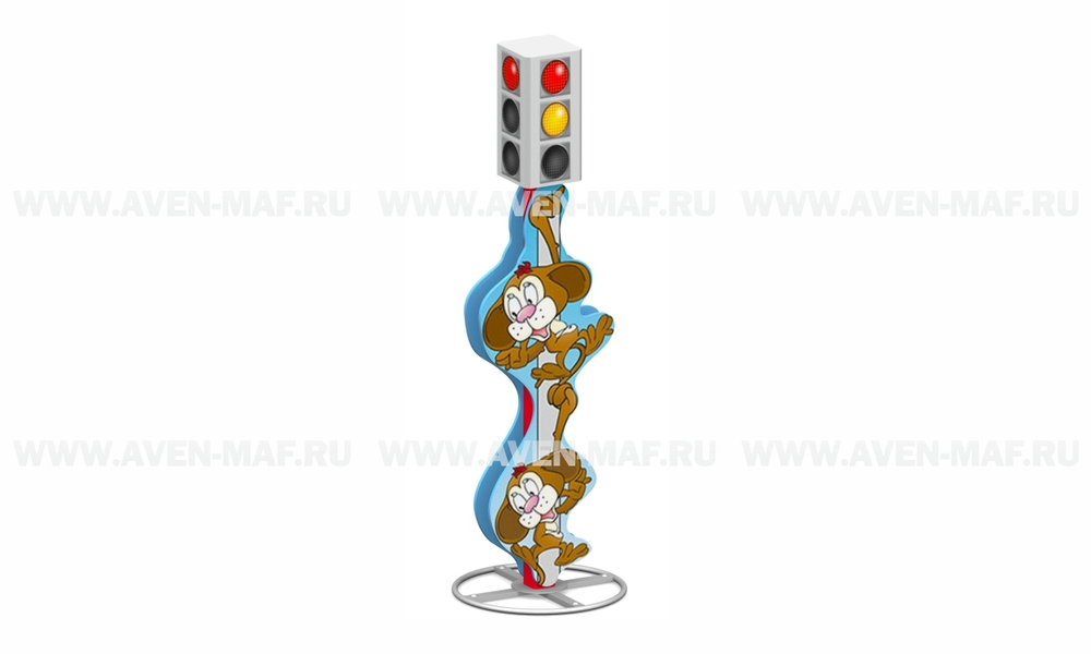 3-х секционный светофор Обезьянки