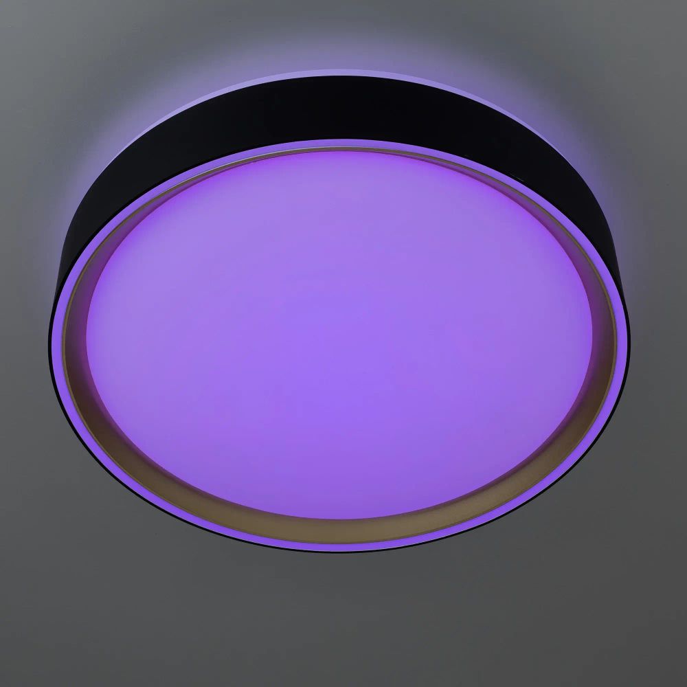 Citilux BOSS CL751251G LED RGB Светильник с пультом Чёрный с Золотом