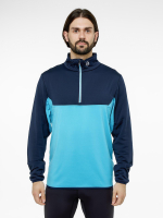 Кофта на молнии GTS 1/3 SPORTSHIRT ZIPP 40, темно-синий, мужская