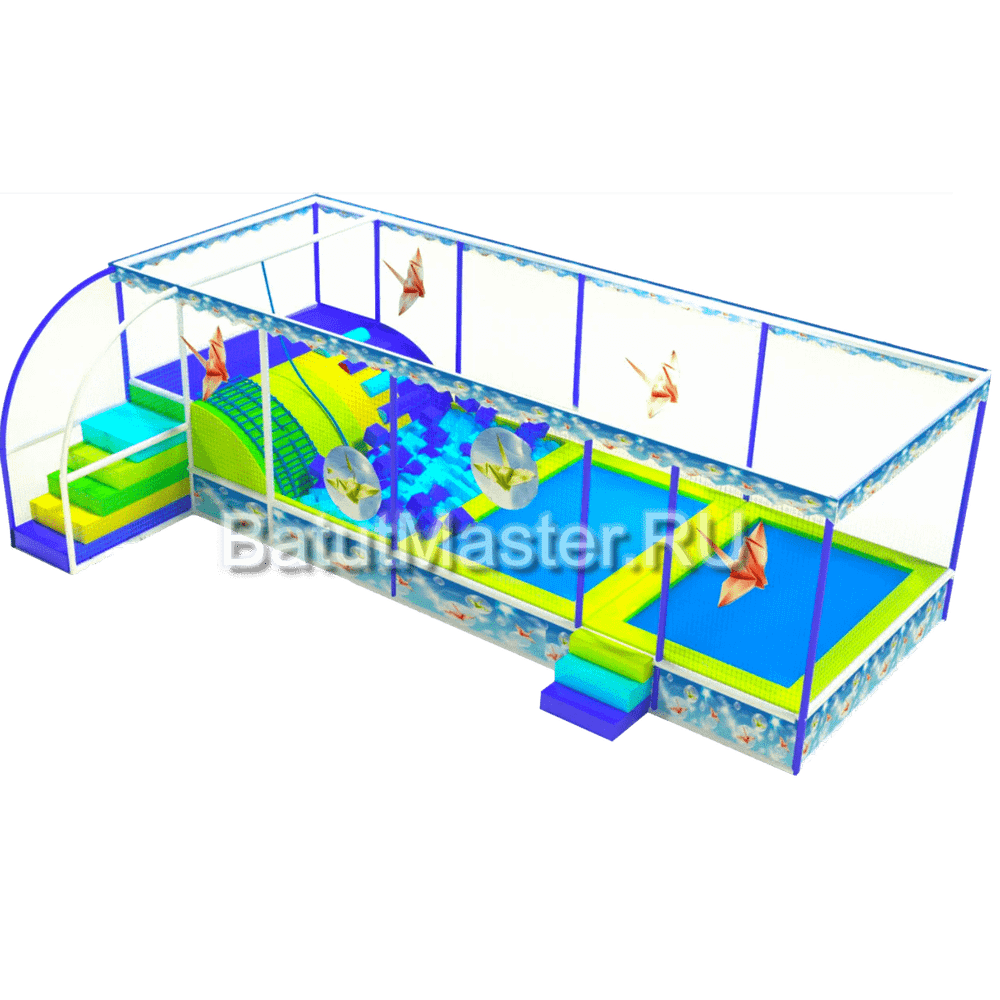 Батутная арена "Журавлики оригами" 8x3,5x3 м