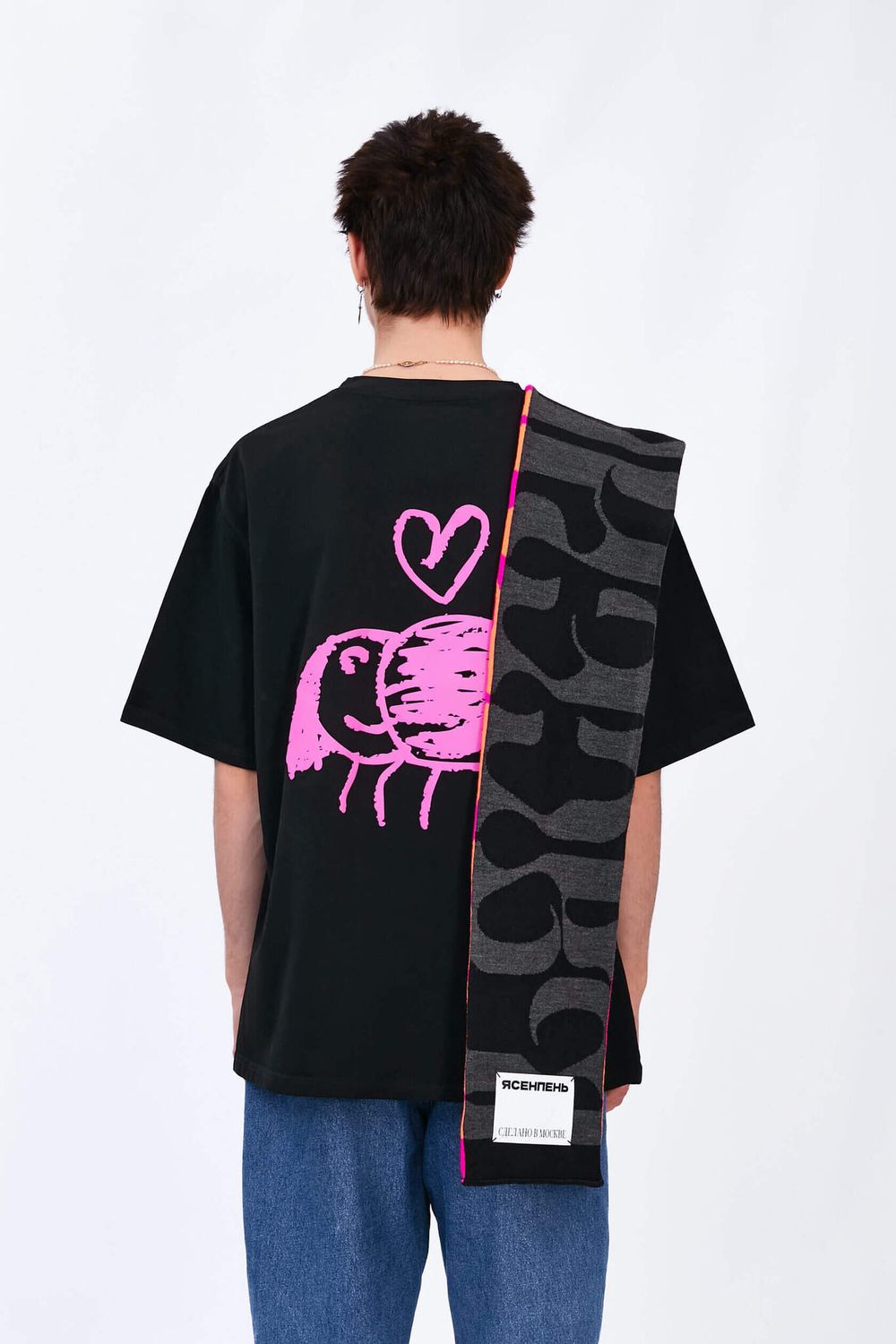 Шарф ЯСЕНПЕНЬ Розово-Оранжевый