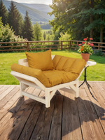 Кресло Мебелик Бинго ткань savana plus yellow, каркас лак