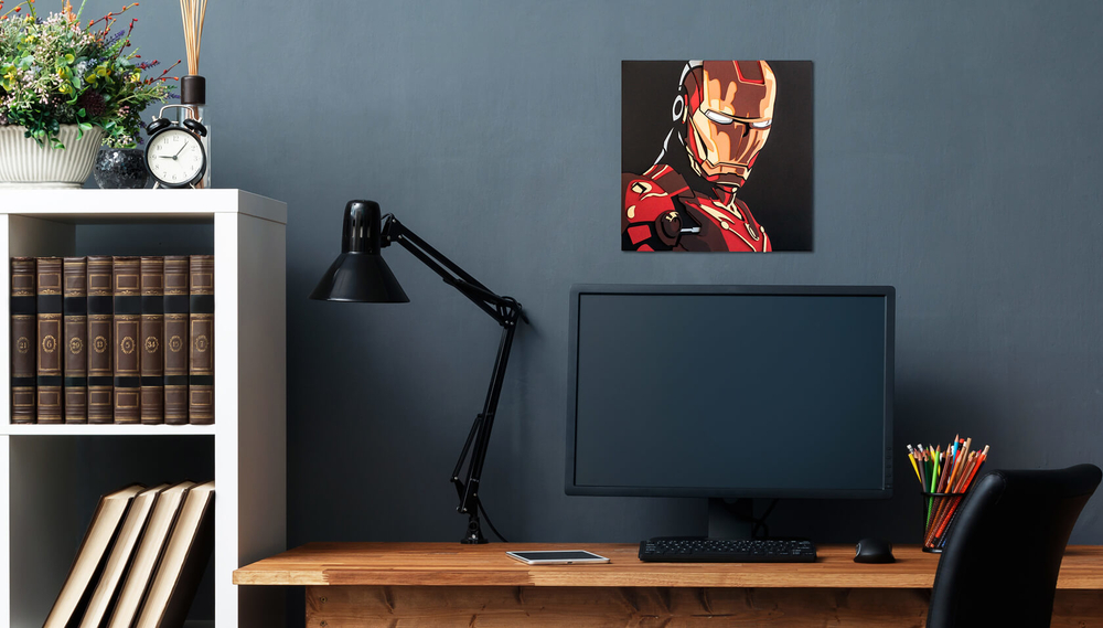 Железный человек от SamCraft - сборная 3D картина из дерева своими руками, герой из комиксов MARVEL