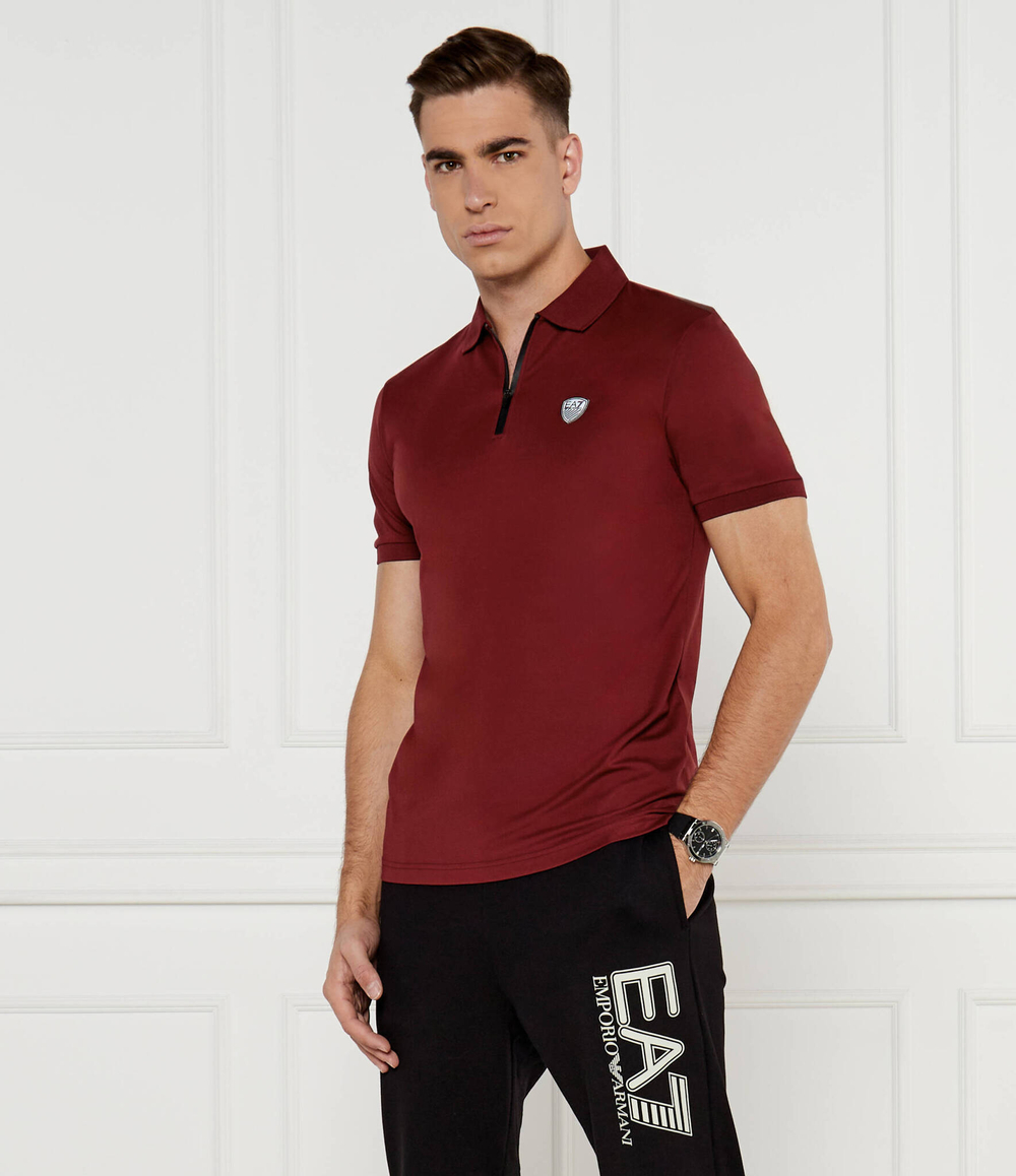 Поло EA7 - бордовый(8NPF13 PJRGZ)