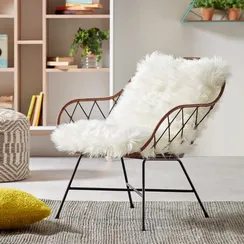 Кресло Claque белый мех