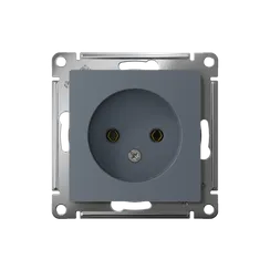 Розетка 1-м СП AtlasDesign 16А IP20 без заземл. без защ. шторок механизм грифель SE ATN000741