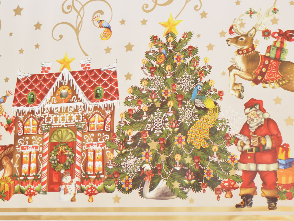 Клеенка столовая DEKORAMA 140см*20м 023А (Новый год)