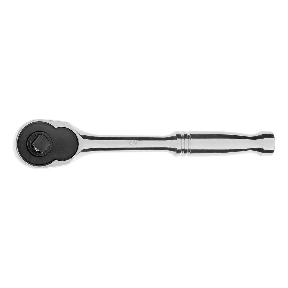 Ключ-трещотка 1/4", CrV, 120 зубьев, цельнометаллический, хром Gross