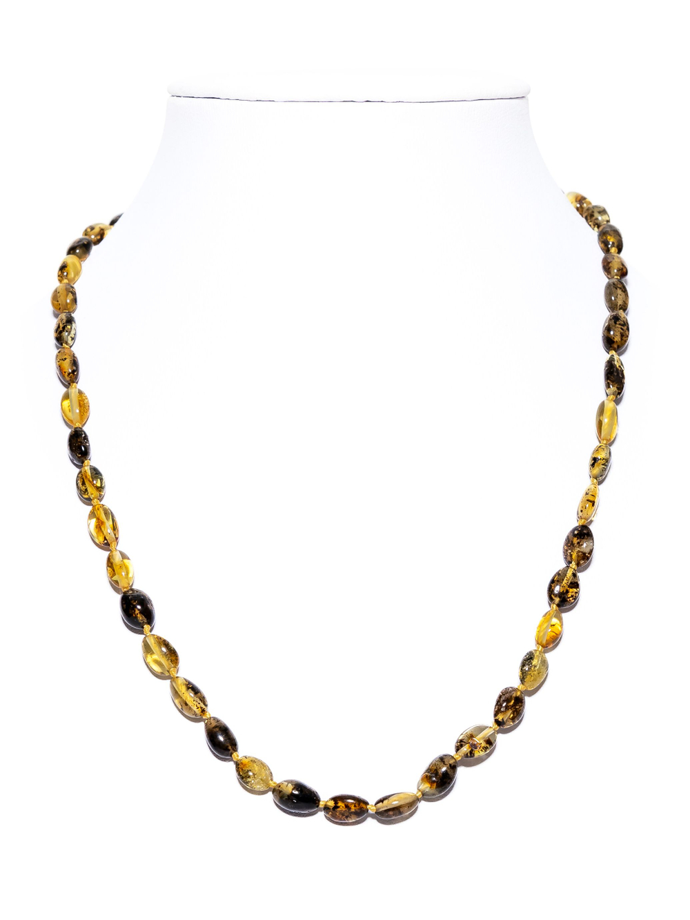 Бусы из янтаря натурального. Длина 45 см, бусины 8 на 5 мм. Янтарные бусы женские лечебные
