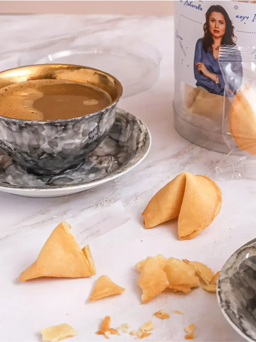 Печенье с предсказаниями от коуча в тубусе 15 штук