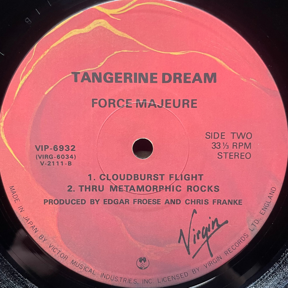 Tangerine Dream ‎– Force Majeure (Япония 1979г.)