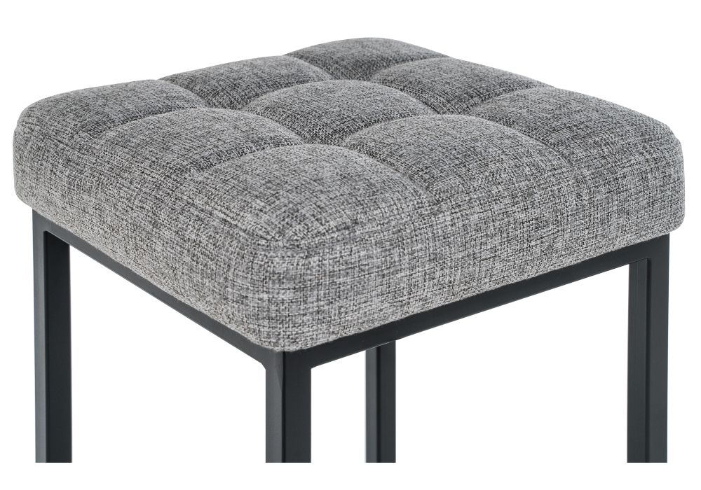 Барный стул Лофт рогожка графит / черный матовый