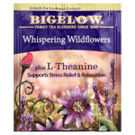 Bigelow, Whispering Wildflowers™, травяной чай с L-теанином, без кофеина, 18 чайных пакетиков, 25 г (0,9 унции)