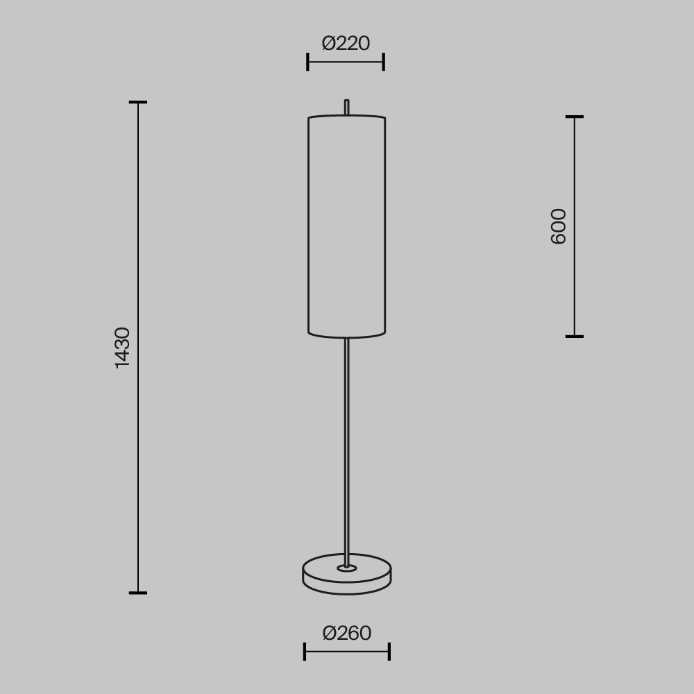 Торшер Maytoni   MOD437FL-01B