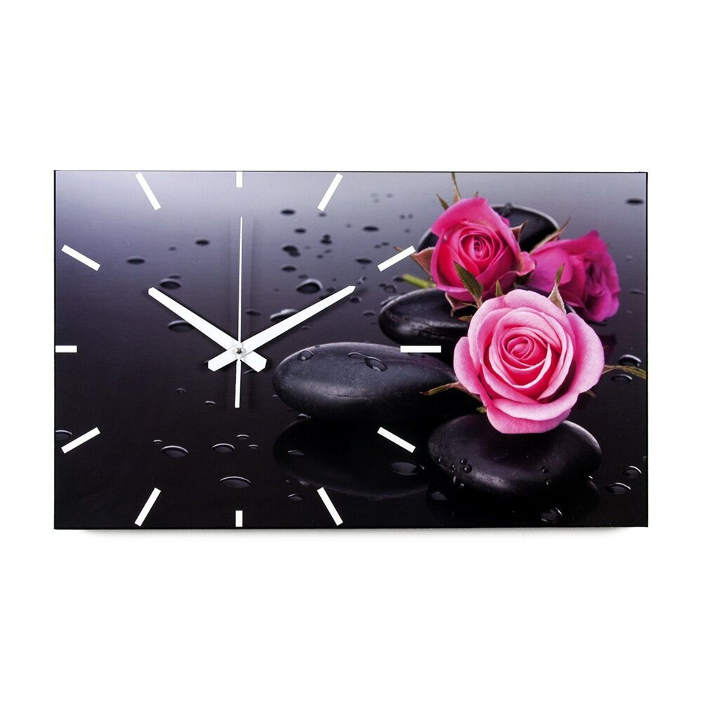 Часы 21 Bek настенные  6137-32 "Спа. Розы на камнях"