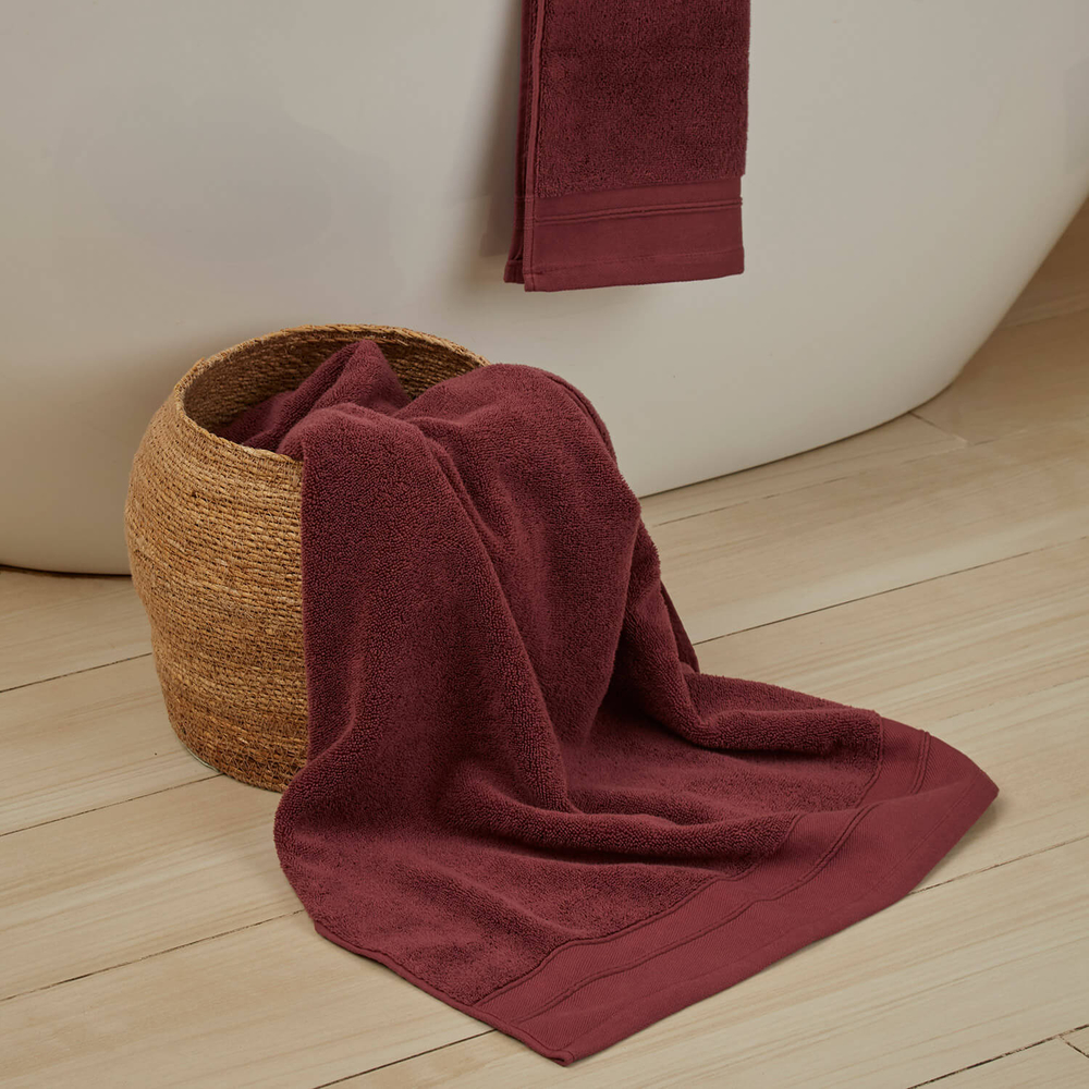 Полотенце банное 76х142 Onsilk Шанти винное