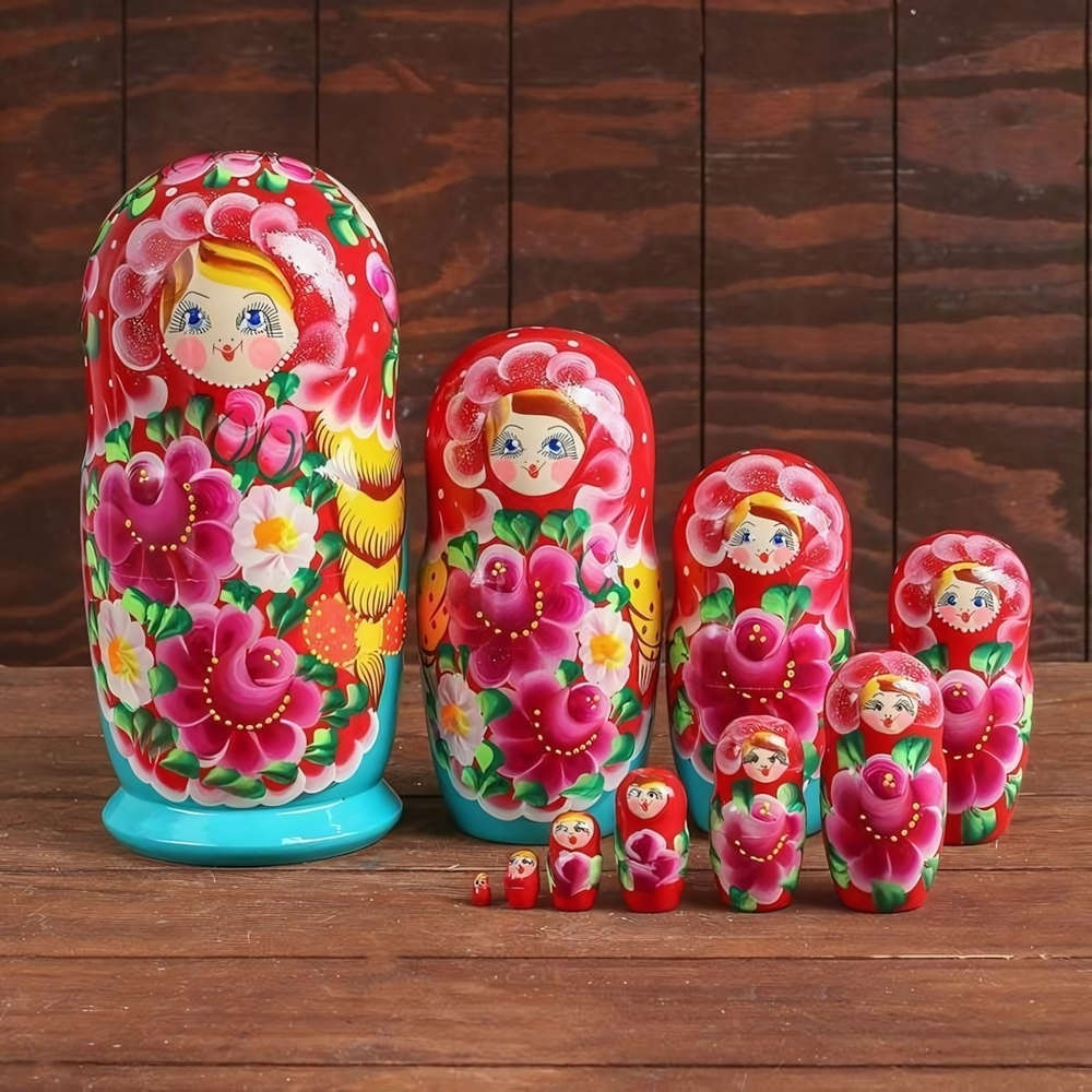 Матрешка 10 в 1 (расписная) большая