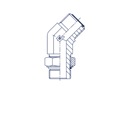 Штуцер FMH45 D12 ORFS 13/16 - UNF 3/4 (удлиненный)