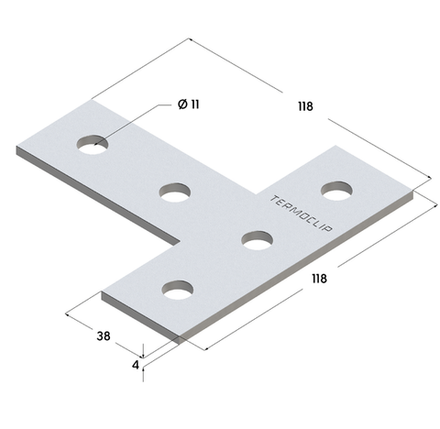 Пластина соединительная Т-образная TCP T 38-41 4F5