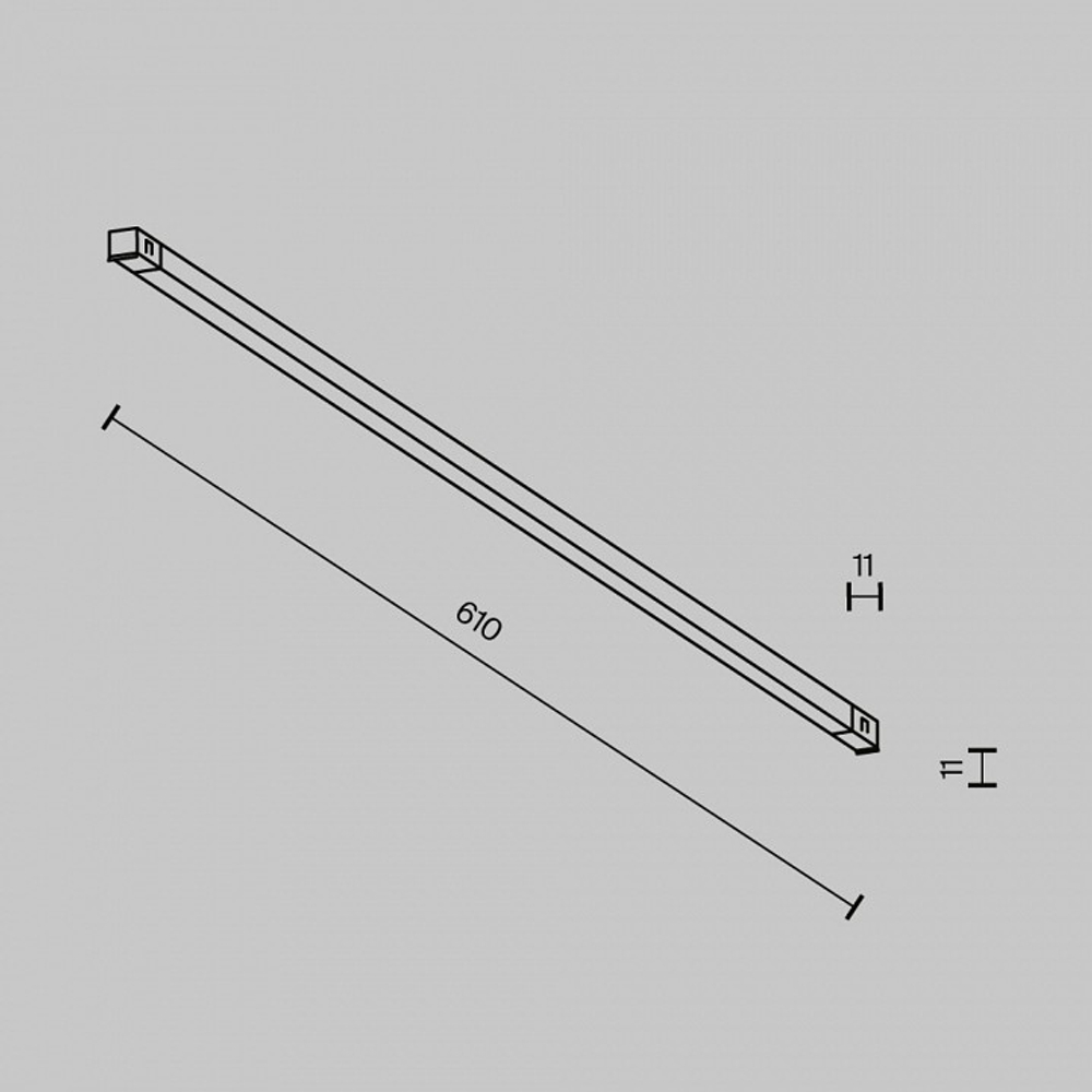 Накладной светильник Maytoni Technical Basis TR240-2-12W3K-B