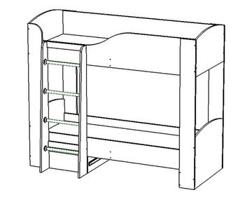 Кровать ЛАВОРО-2   1800-700 /1832*1646*918/ белый / белый глянец