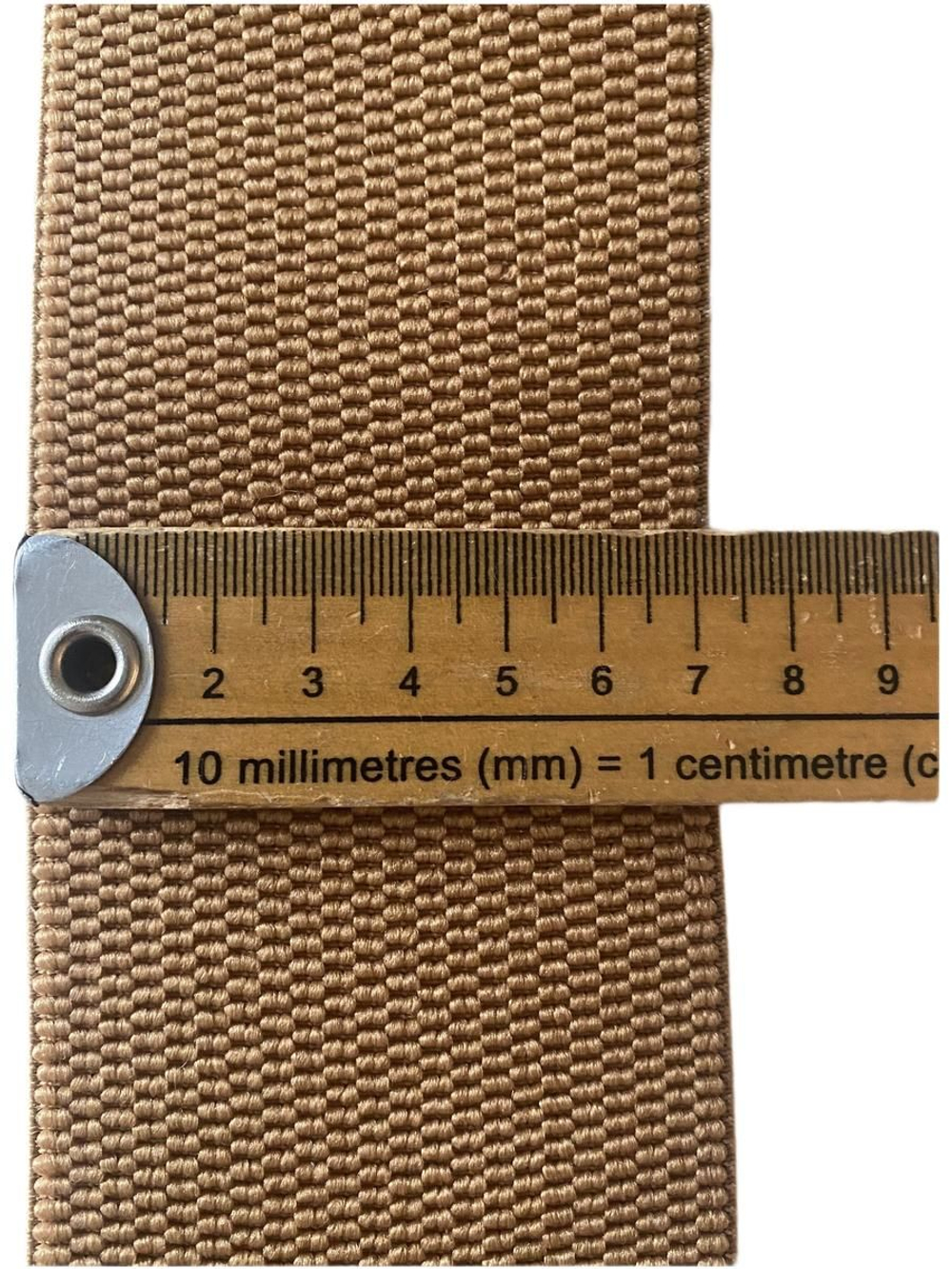 Резинка широкая 7 см цветная (бежевый) эластичная декоративная лента для поясов, одежды и рукоделия 1 м