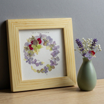 Картина из цветов “Гортензия и молочай”