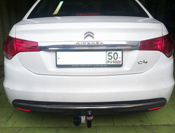 Фаркоп для Citroen C4 седан 2013-2022 Тип шара: A. Нагрузки: 1250/75 кг, CN 01