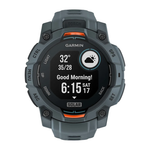 Спортивные часы Garmin Instinct 3, 45 мм, Solar, силиконовый ремешок сумеречного цвета Безель цвета «нео тропик», дисплей Solar со стеклом Power Glass. Ремешок с классической застёжкой — на запястье обхватом 137–204 мм