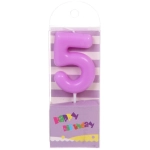 Свеча для торта Цифра Праздник «5» 9 см