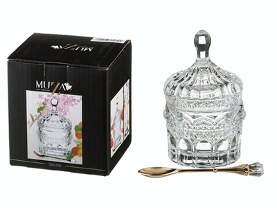 Икорница с ложкой 125мл 7,5*7,5*12см коллекция "Muza"