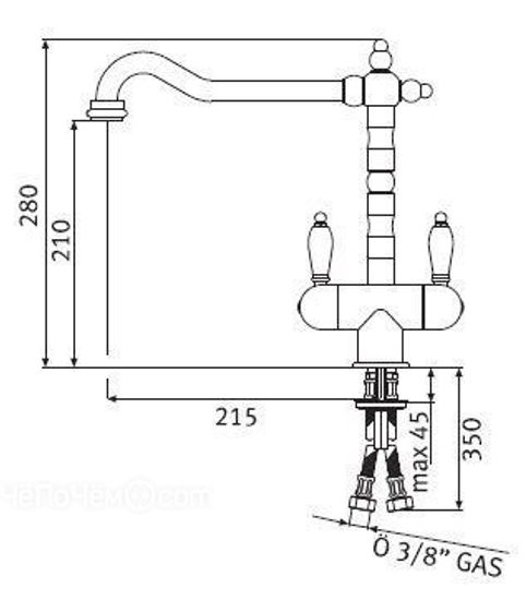 Смеситель Franke Old England 028 медь(115.0028.209)