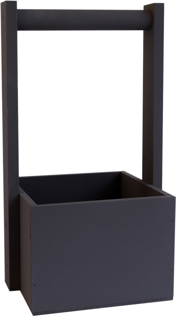 Ящик с круглой ручкой маленький (графит)