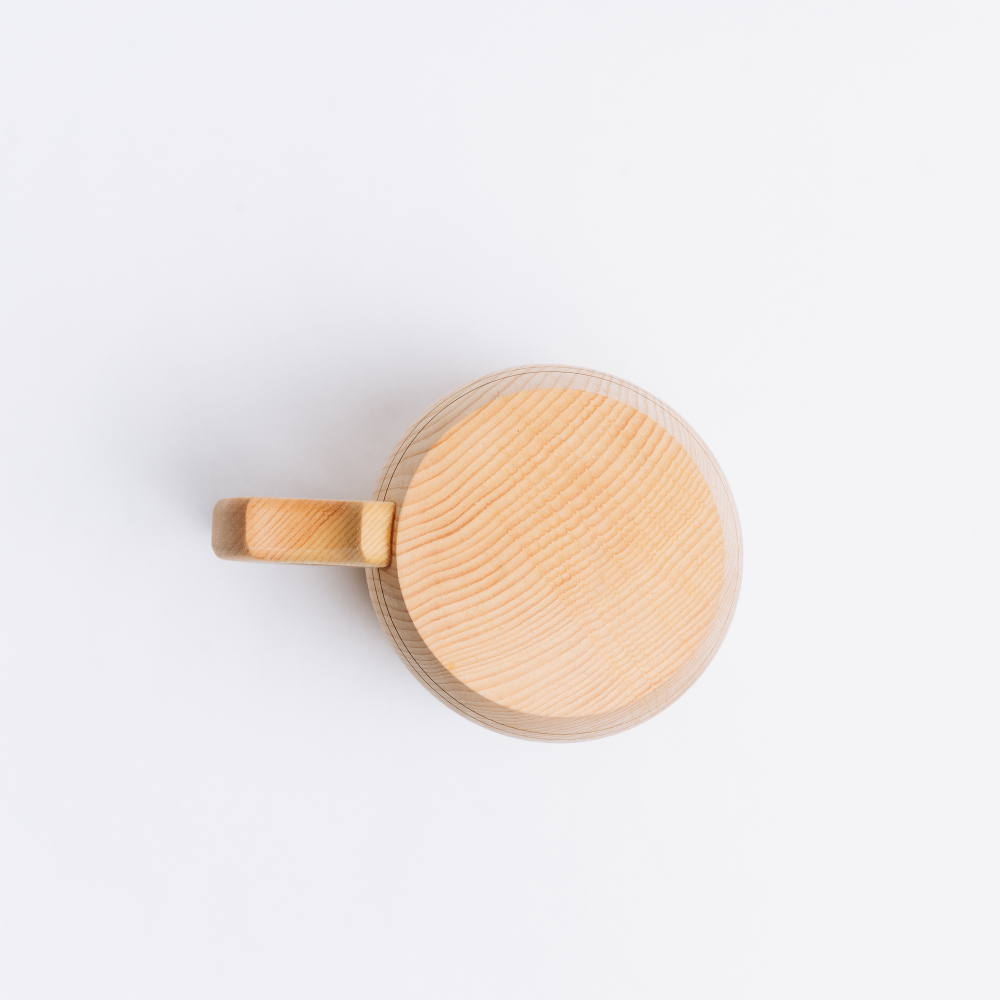 Деревянная пивная кружка из цельного куска древесины. Неклееная. C81