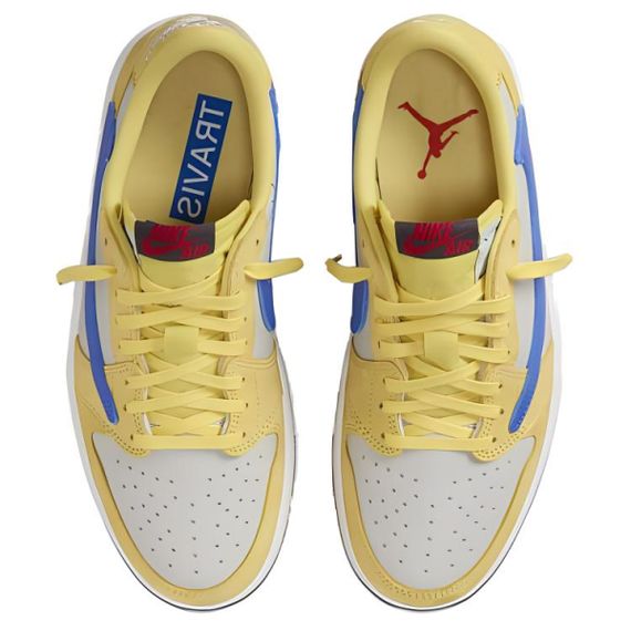 Jordan Air Jordan 1 Подвесные баскетбольные кроссовки с низким верхом Желтые Унисекс